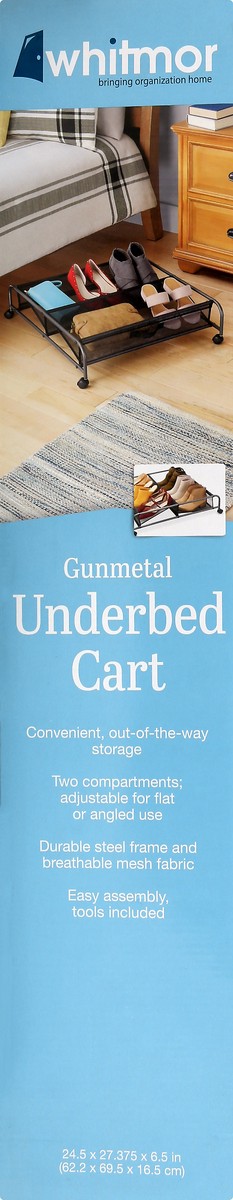 slide 1 of 10, Whitmor Gunmetal Underbed Cart 1 ea, 1 ct
