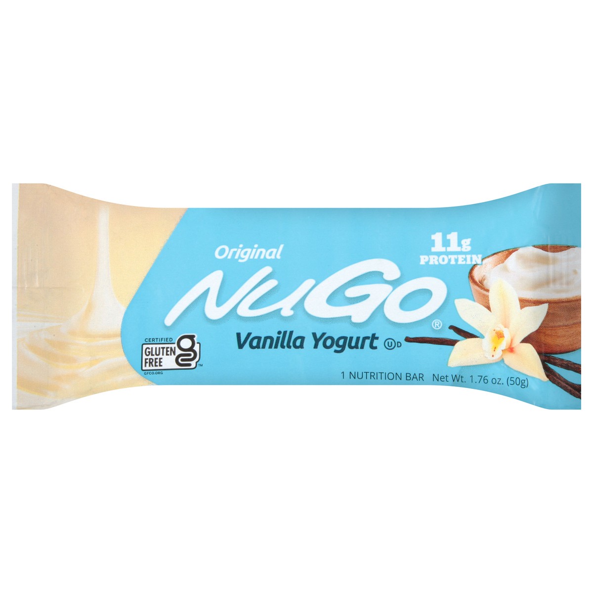 slide 1 of 9, NuGo Original Vanilla Yogurt Protein Bar 1.76 oz, 1.76 oz
