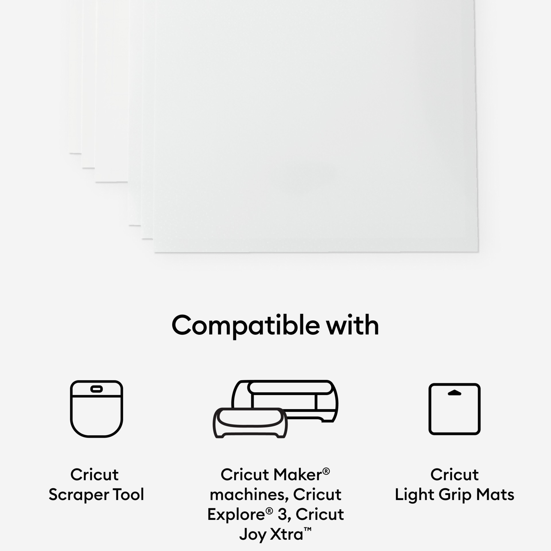 slide 8 of 8, Cricut Printable White Us Letter Waterproof Holographic Sticker Set, 5ct., 5 ct