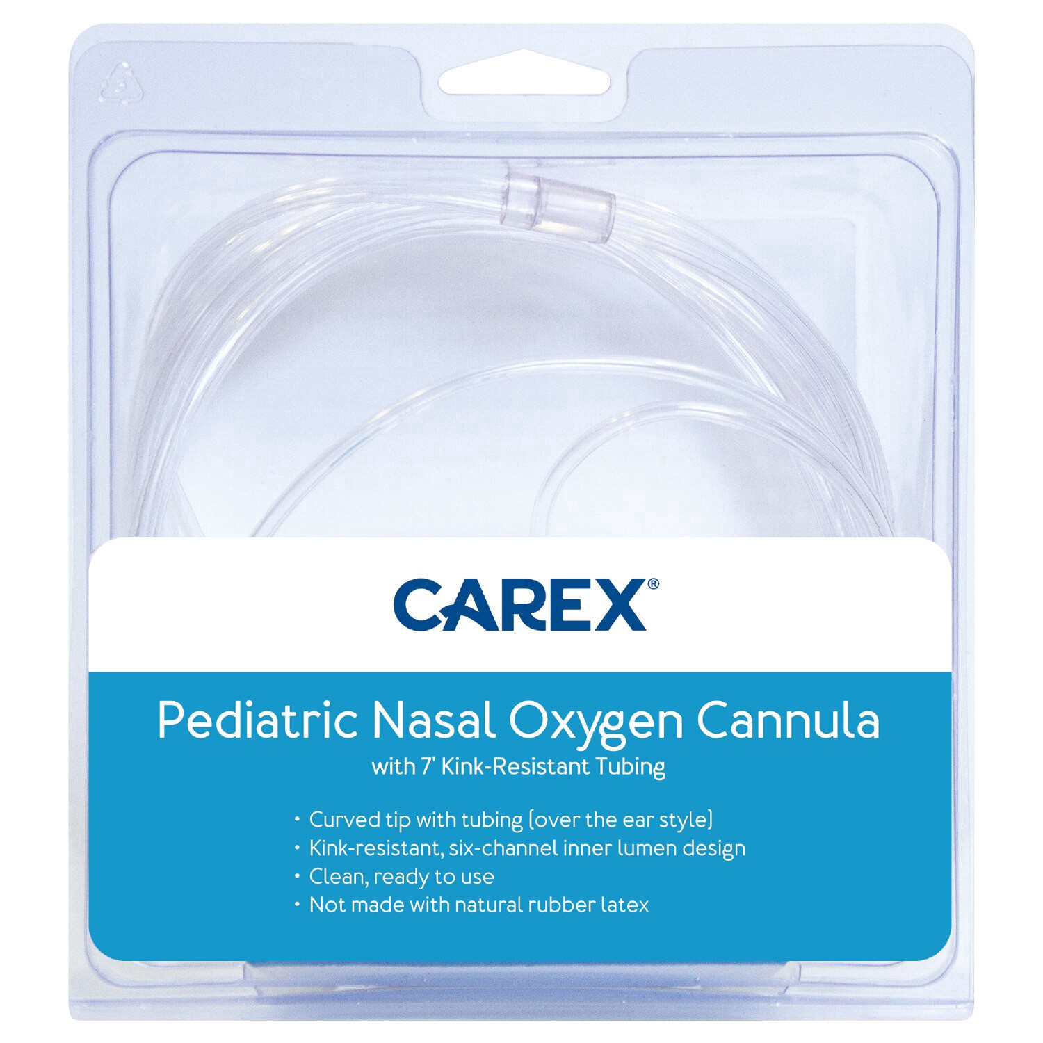 slide 1 of 2, Carex Pediatric Nasal Oxygen Cannula Tube, 7 Ft, 1 ct