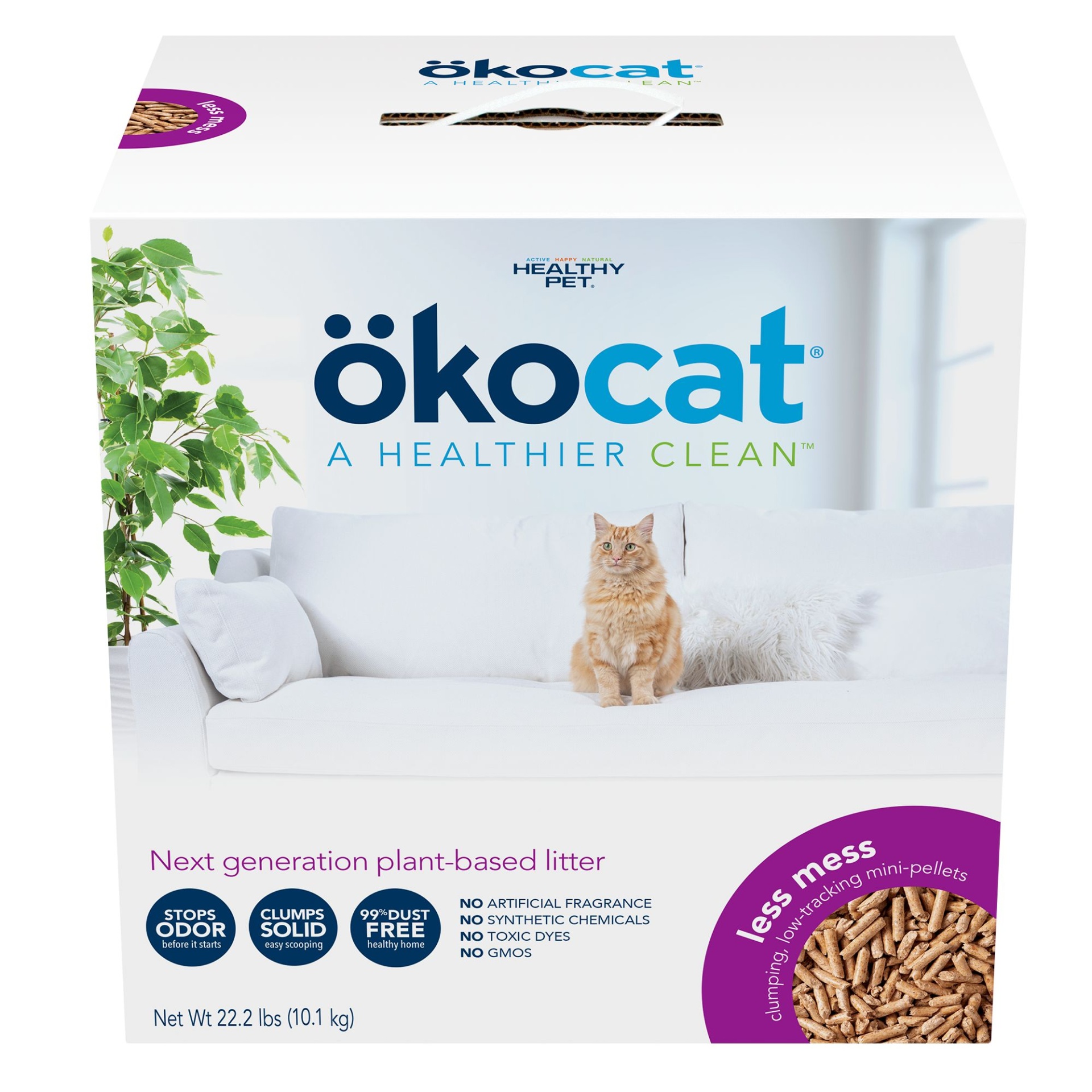 ökocat Less Mess Clumping Wood Cat Litter Low Dust, Low Tracking, Natural 22.2 lb Shipt