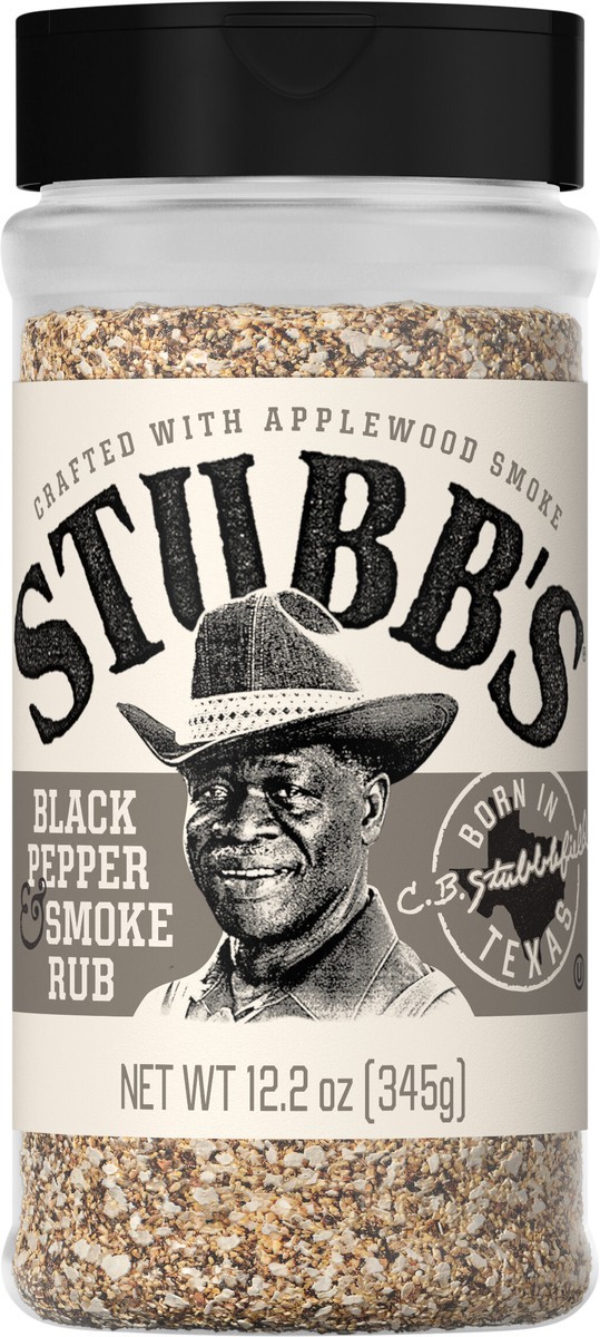 slide 10 of 14, Stubb's Black Pepper & Smoke Rub, 12.2 oz, 12.2 oz