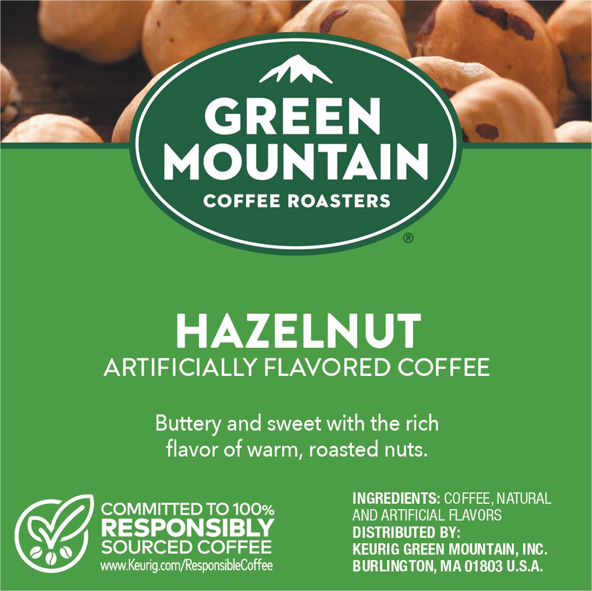 slide 5 of 10, Green Mountain Coffee Roasters Hazelnut Keurig Single-Serve K-Cup Pods, Light Roast Coffee, 10 Count, 10 ct