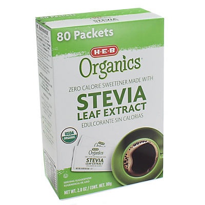 slide 1 of 1, H-E-B Organics Stevia, 80 ct