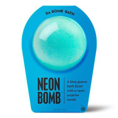 slide 1 of 1, Da Bomb Bath Fizzers Neon Blue Bath Bomb, 7 oz