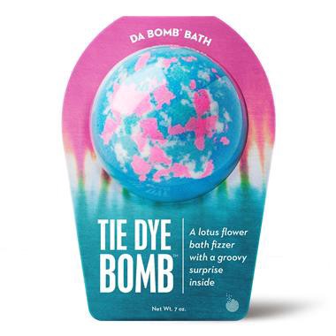 slide 1 of 1, Da Bomb Bath Fizzers Tie Dye Blue Bath Bomb, 7 oz