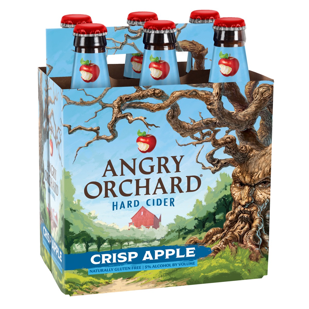 slide 1 of 6, Angry Orchard Crisp Apple Hard Cider, Spiked (12 fl. oz. Bottle, 6pk.), 6 ct