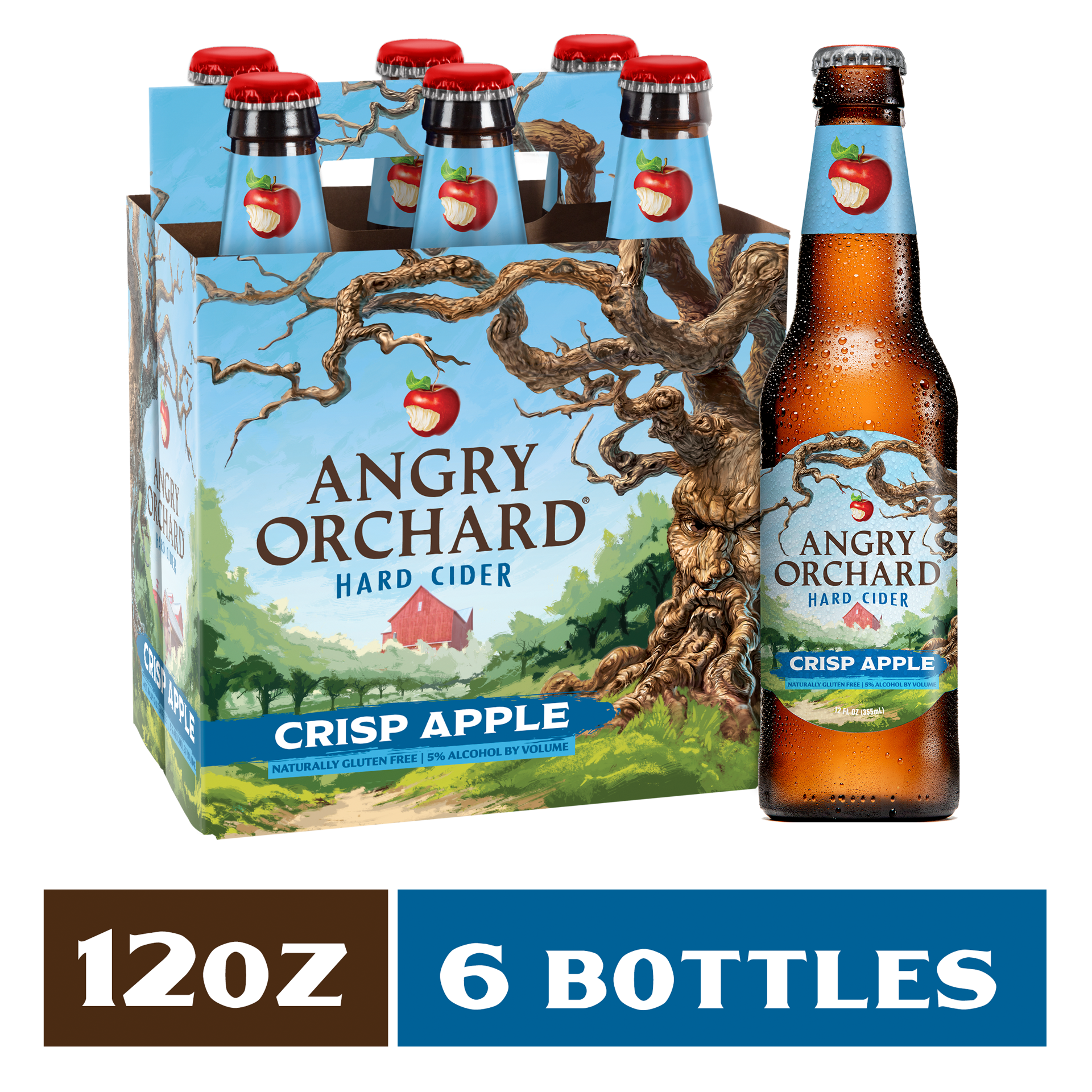 slide 1 of 10, Angry Orchard Crisp Apple Hard Cider, 6 ct; 12 oz