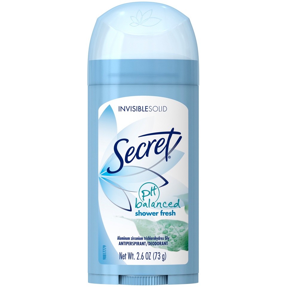Secret Invisible Solid Ph Balanced Shower Fresh Antiperspirant And