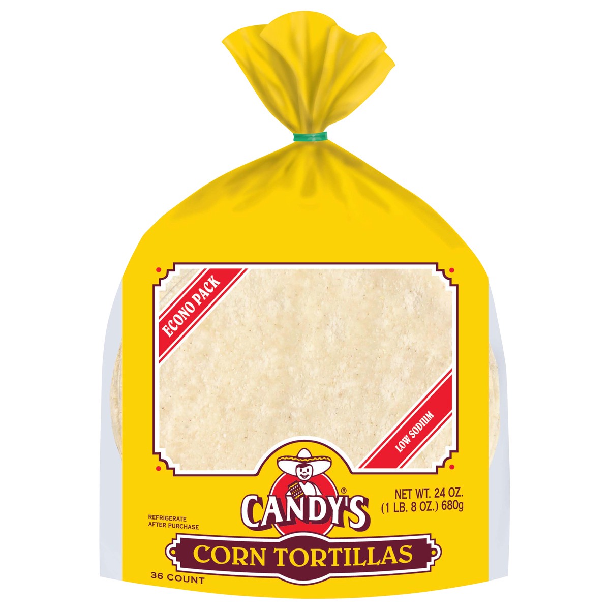 slide 2 of 2, Candy's Corn Tortillas, 36 Count, 36 ct