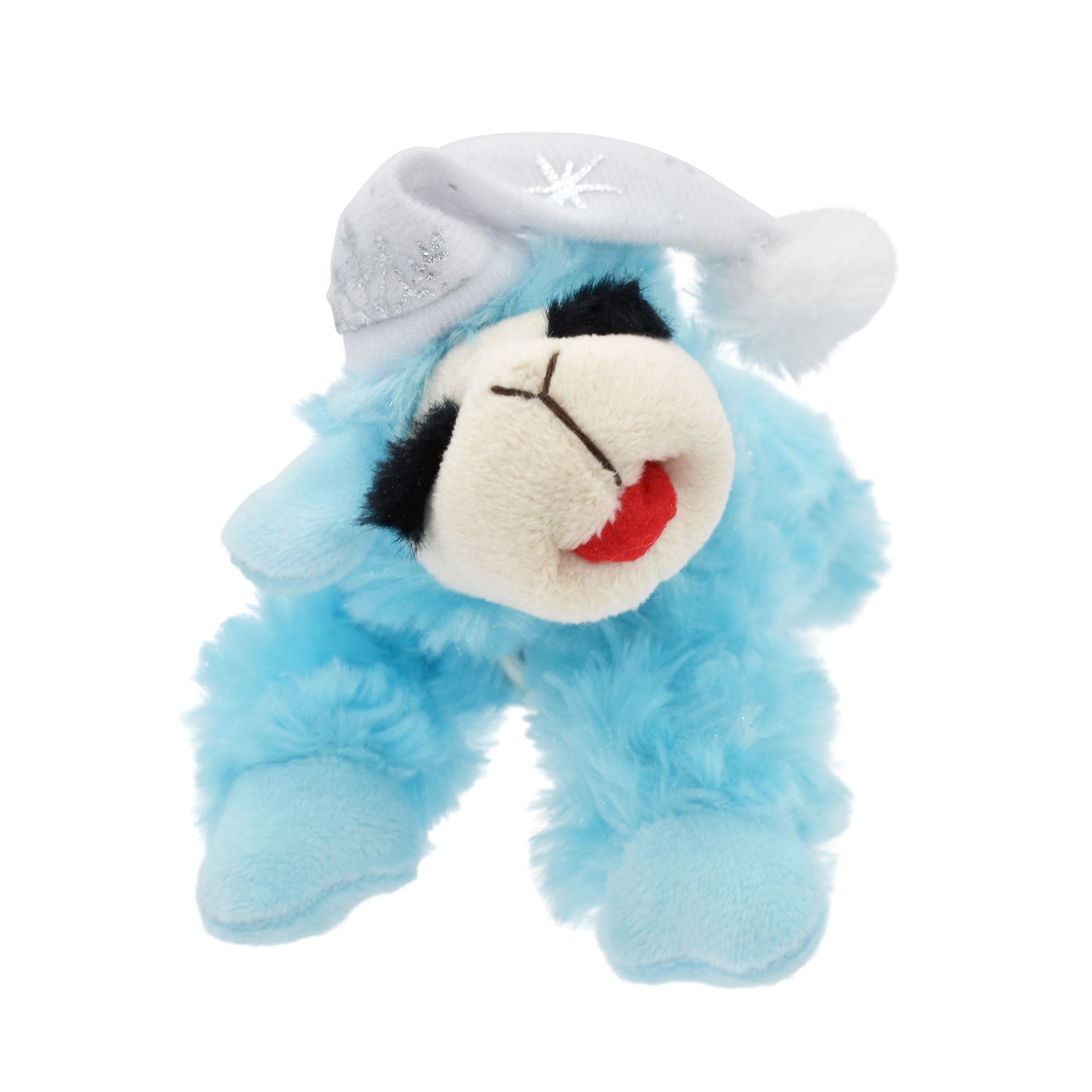 slide 1 of 1, Multipet Holiday Blue Winter Lamb Chop 6 in Dog Toy, 1 ct