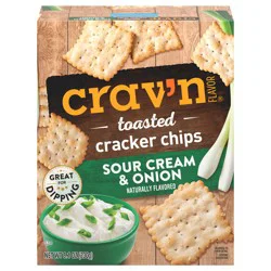 Crav'n Flavor Toasted Sour Cream & Onion Cracker Chips 8.1 oz