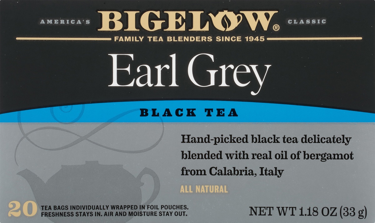 slide 8 of 9, Bigelow Black Tea Earl Grey Tea Bags, 20 ct