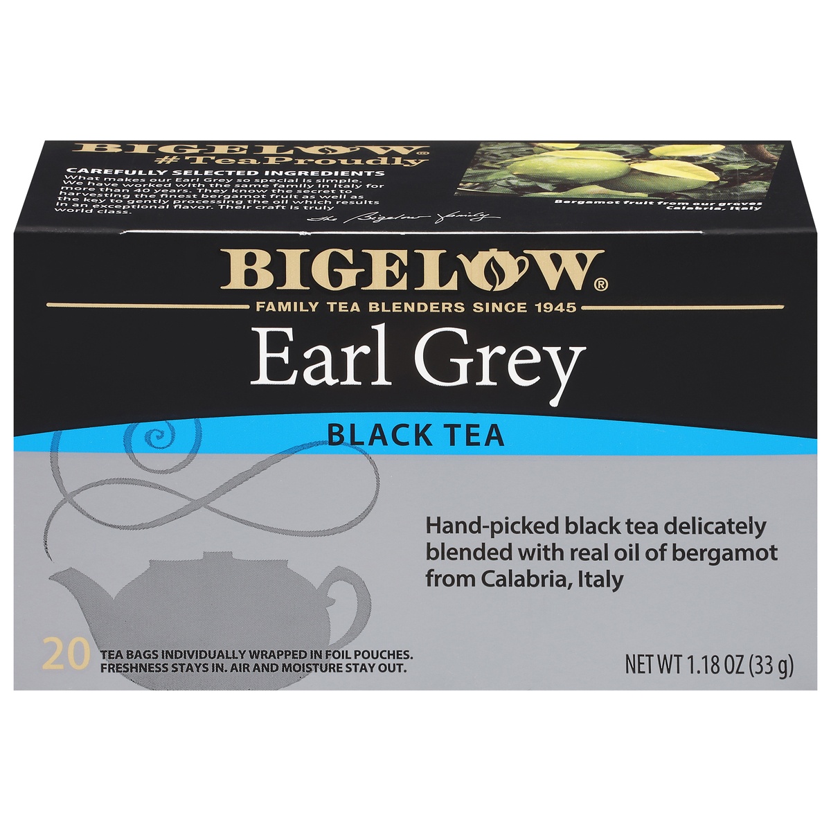 slide 1 of 7, Bigelow Earl Grey Black Tea Bags - 20ct, 20 ct