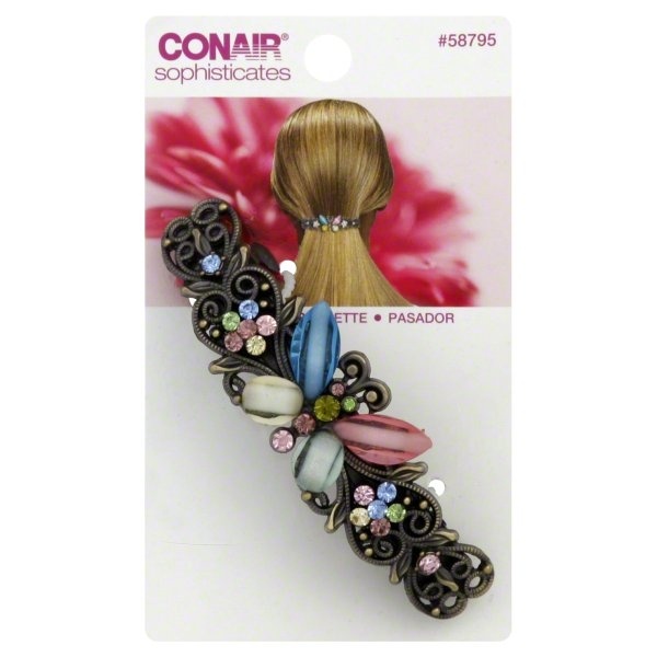 slide 1 of 1, Conair Sophisticates Boutique Multi-Stone Butterfly Barrette, 4 ct