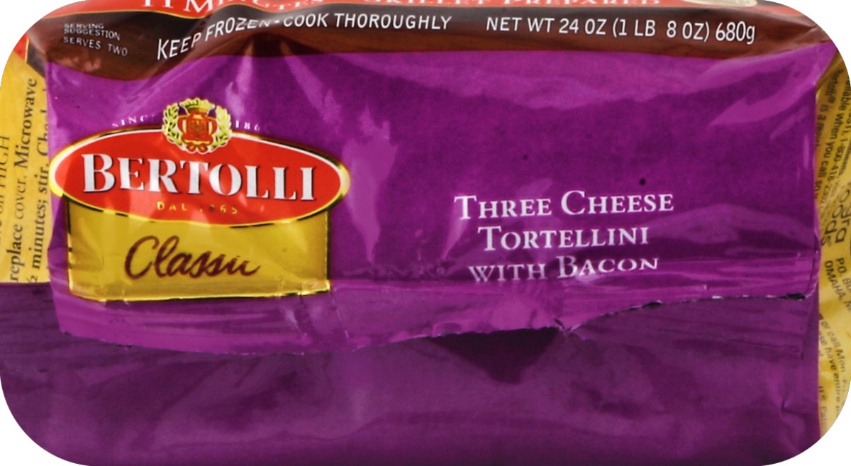 slide 3 of 5, Bertolli Frozen Skillet Meals for Two Three Cheese Tortellini with Bacon, 24 Oz, 24 oz