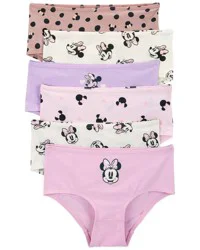 Carter's Kid 6-Pack Minnie Mouse Stretch Cotton Underwear Pink/Purple/White 8