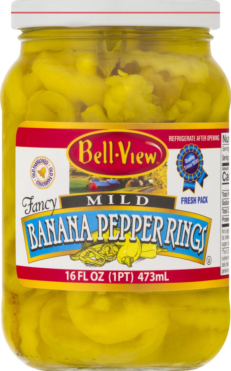 slide 1 of 13, Bell-View Mild Fresh Pack Banana Pepper Rings 16 oz, 16 oz