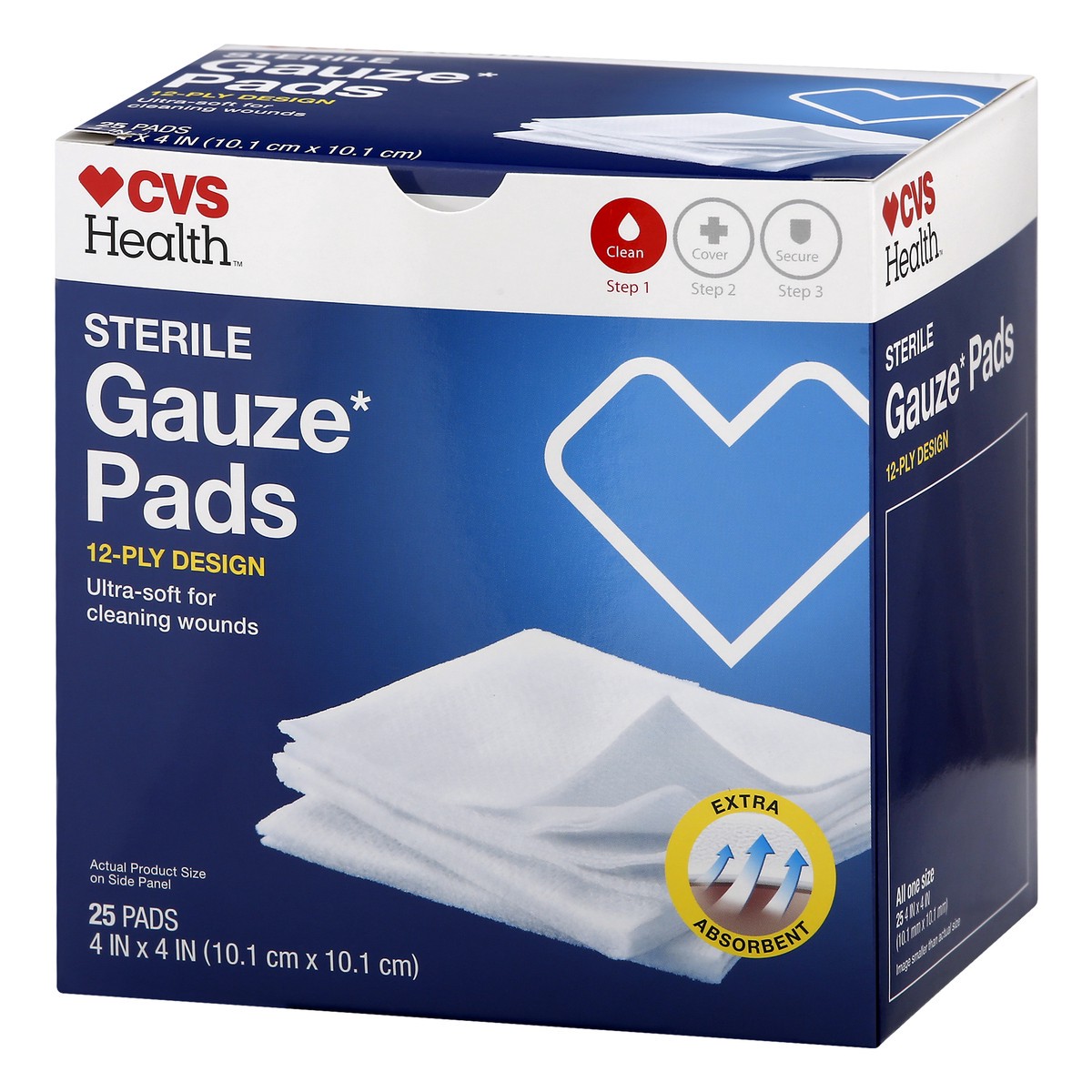 slide 6 of 11, CVS Health Gauze Pads Sterile 12-Ply Design, 25 ct