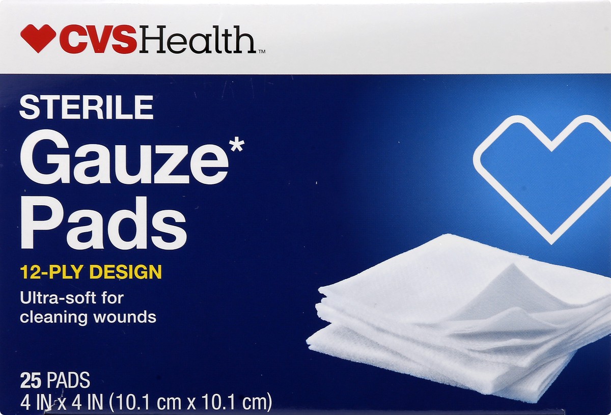 slide 7 of 11, CVS Health Gauze Pads Sterile 12-Ply Design, 25 ct