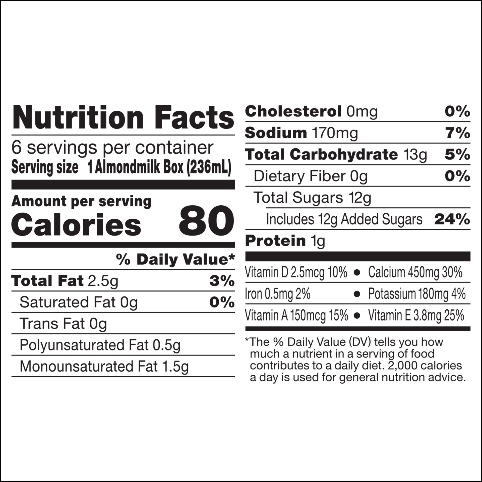 slide 5 of 5, Silk Almond Milk, Vanilla, Shelf Stable, Dairy Free, Lactose Free, Gluten Free Vegan Milk with 0g Saturated Fat and No Cholesterol per Serving, 8 FL OZ Carton, 6 Ct, 8 fl oz