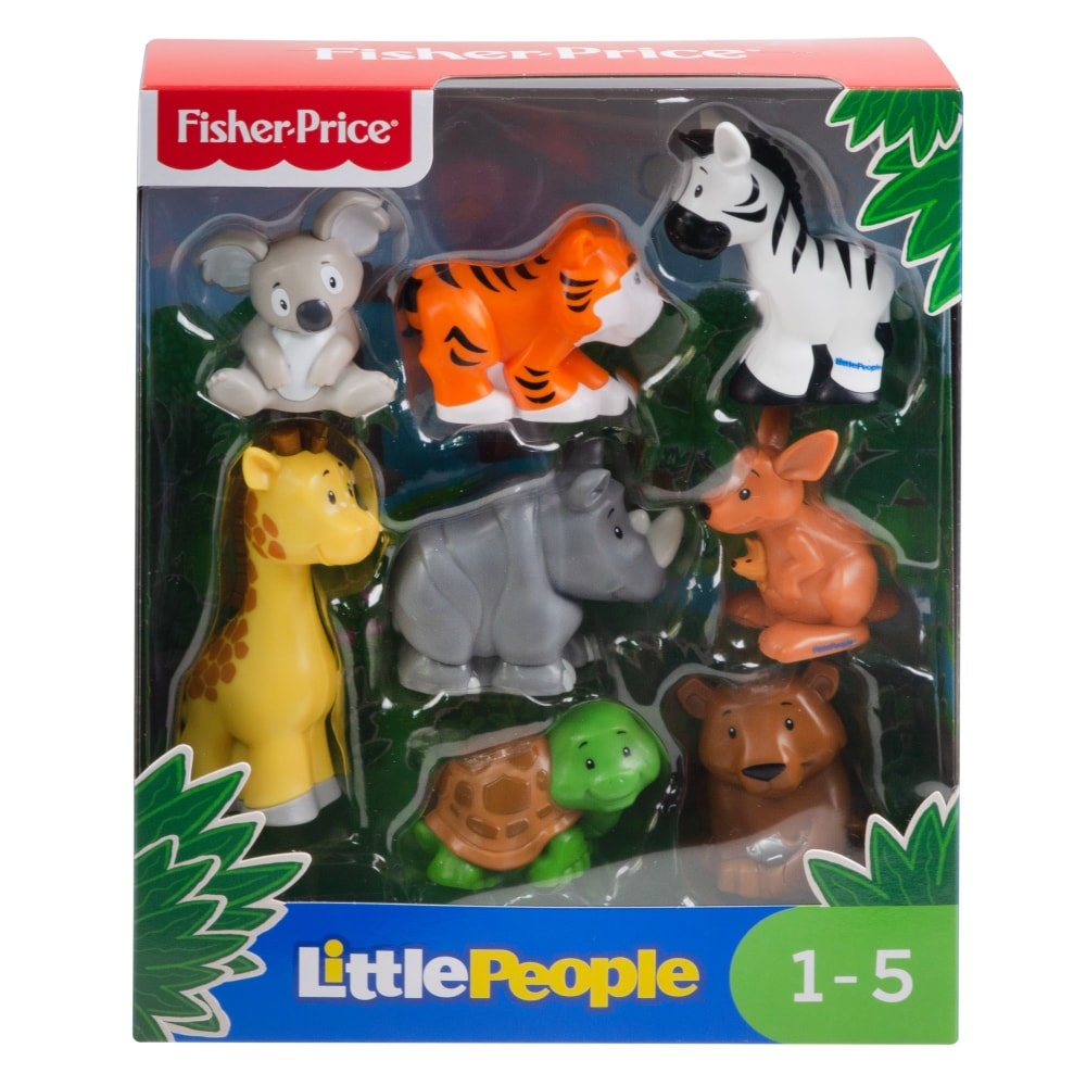 slide 1 of 1, Fisher-Price Little People Safari Animal Friends Toy, 8 ct