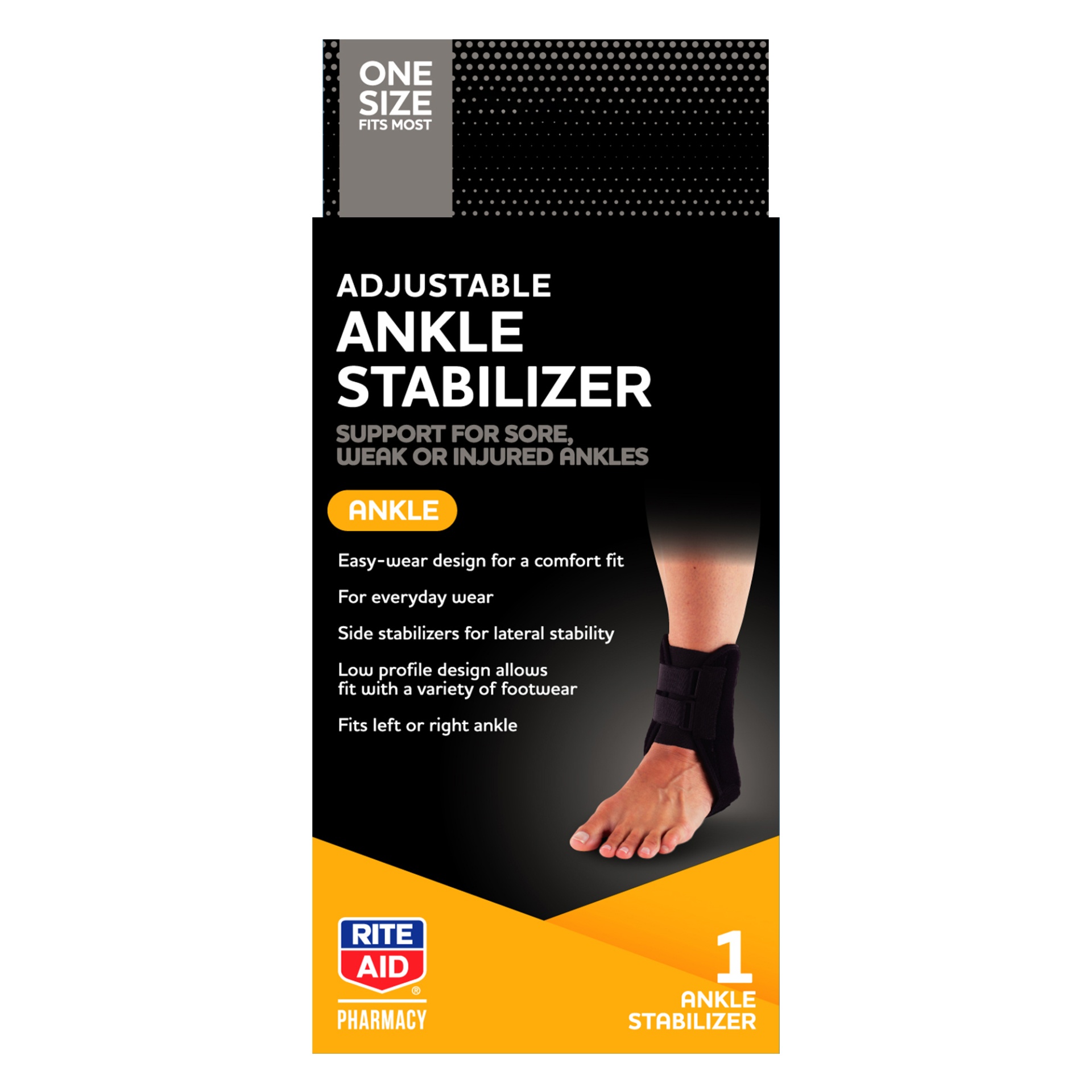 slide 1 of 1, Rite Aid Ra Ankle Stabilizer Os, 1 ct