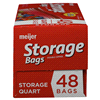 slide 14 of 17, Meijer Double Zipper Storage Bags, Quart, 48 ct