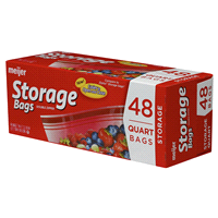 slide 7 of 17, Meijer Double Zipper Storage Bags, Quart, 48 ct