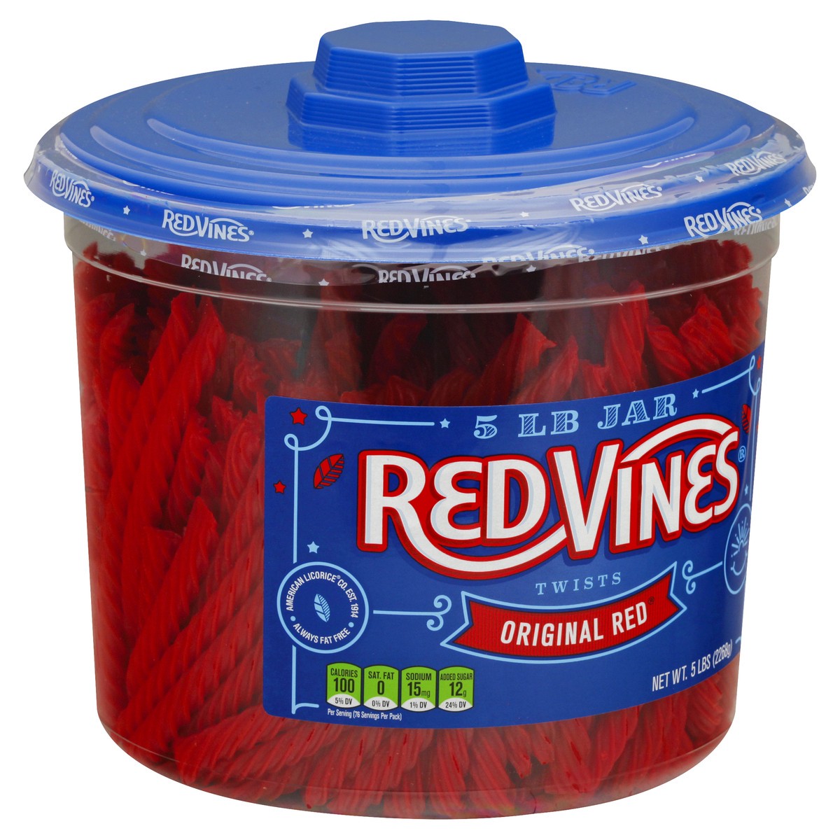 slide 8 of 12, Red Vines Original Red Twists 5 lb, 5 lb