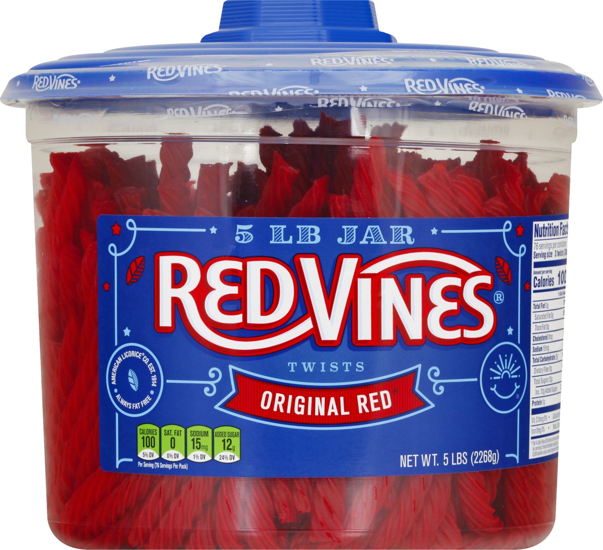 slide 1 of 12, Red Vines Original Red Twists 5 lb, 5 lb