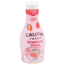 Califia Farms Strawberry Creme Coconut & Strawberry Drink, Plant Based - 48 fl oz