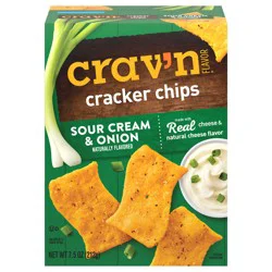 Crav'n Flavor Sour Cream & Onion Cracker Chips 7.5 oz