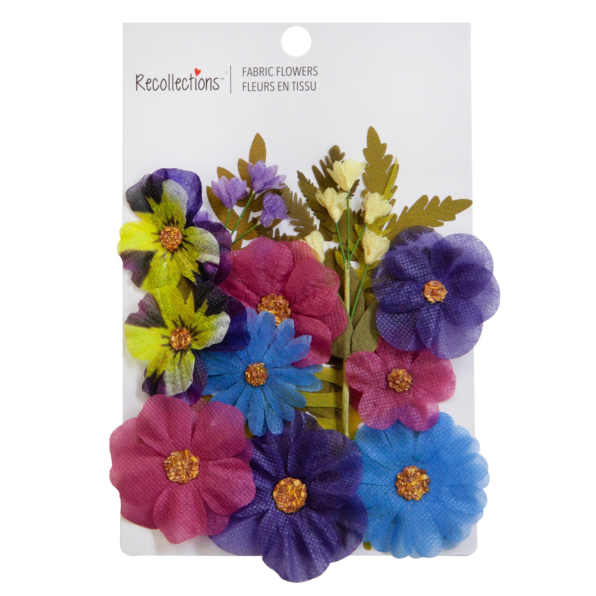 slide 2 of 3, Dark Fabric Pressed Flower Embellishments By Recollections, 1.25 in to 1.75 in