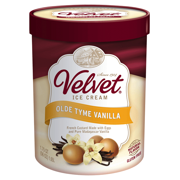 slide 1 of 1, Velvet Natural Old Time Vanilla Ice Cream, 56 fl oz