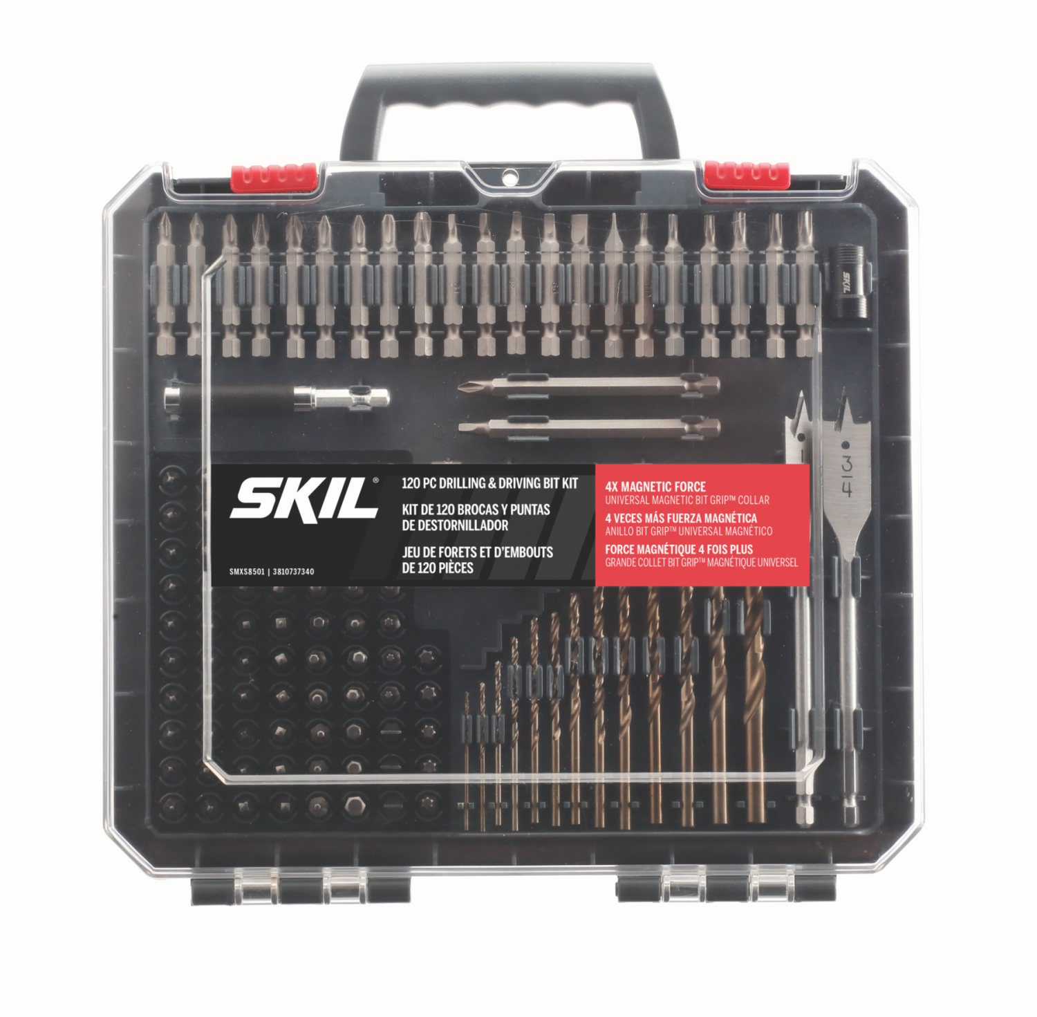 slide 1 of 2, SKIL 120 pc Drilling and Screw Driving Kit with Bit Grip, 120 ct
