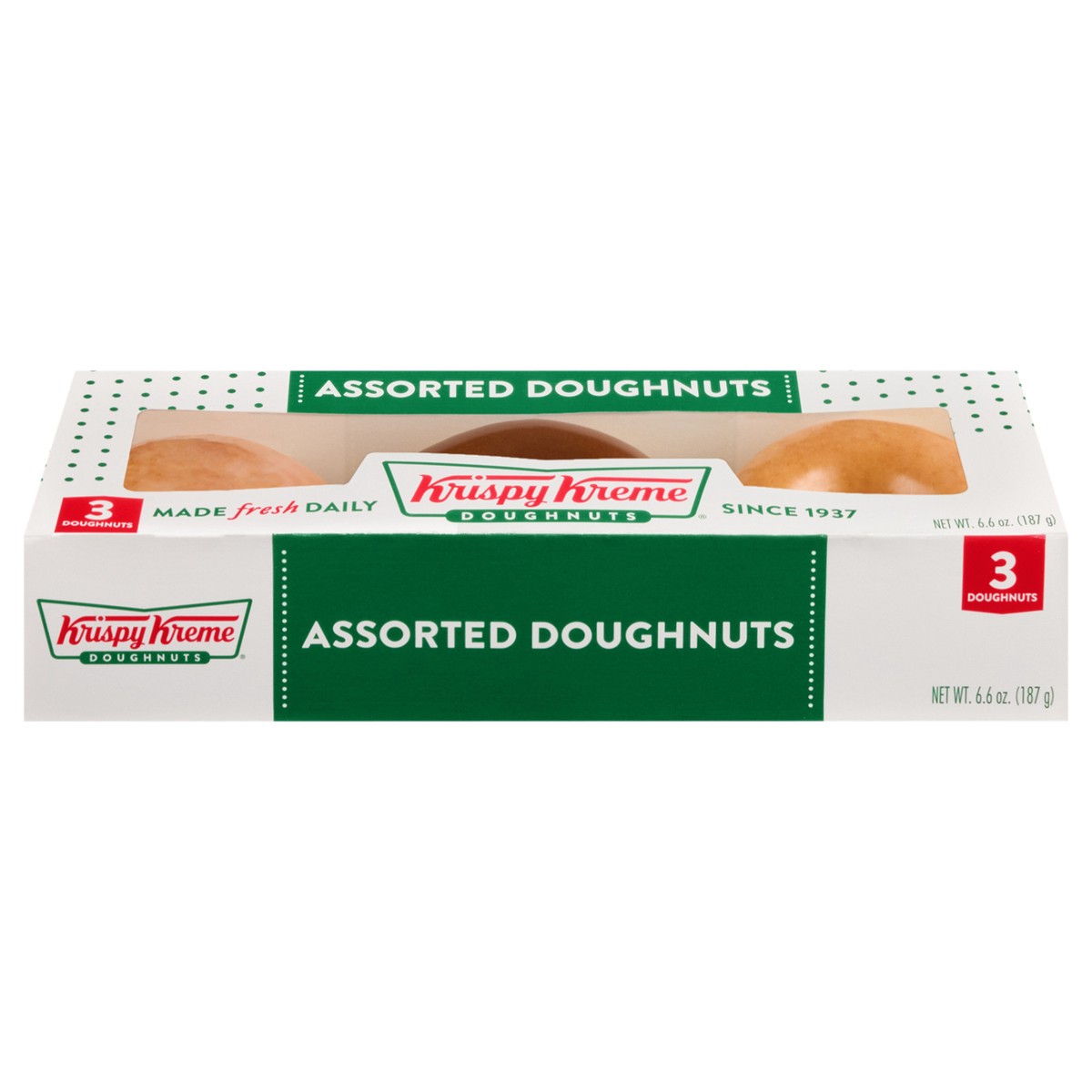 slide 3 of 7, Krispy Kreme 3-Count Classic Assorted Doughnuts, 3 ct