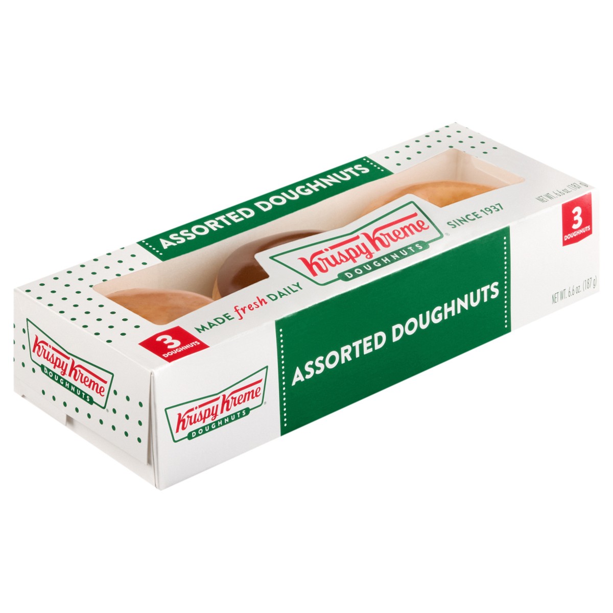 slide 2 of 7, Krispy Kreme 3-Count Classic Assorted Doughnuts, 3 ct