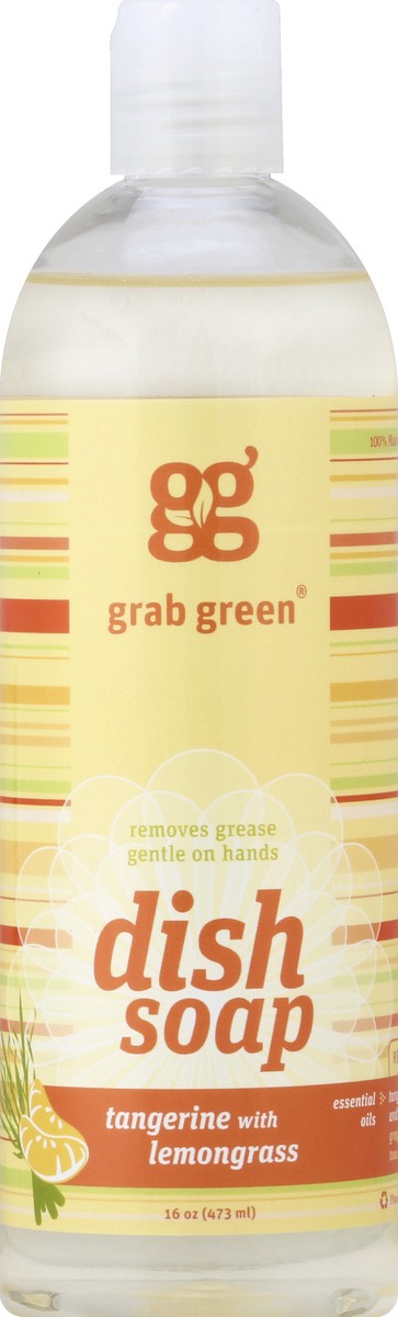 slide 2 of 2, Grab Green Tangerine Lemongrass Liquid Dish Soap, 16 oz