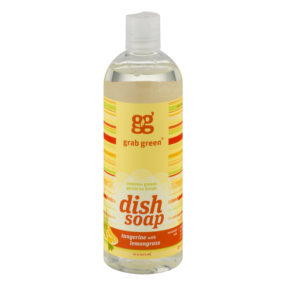 slide 1 of 2, Grab Green Tangerine Lemongrass Liquid Dish Soap, 16 oz