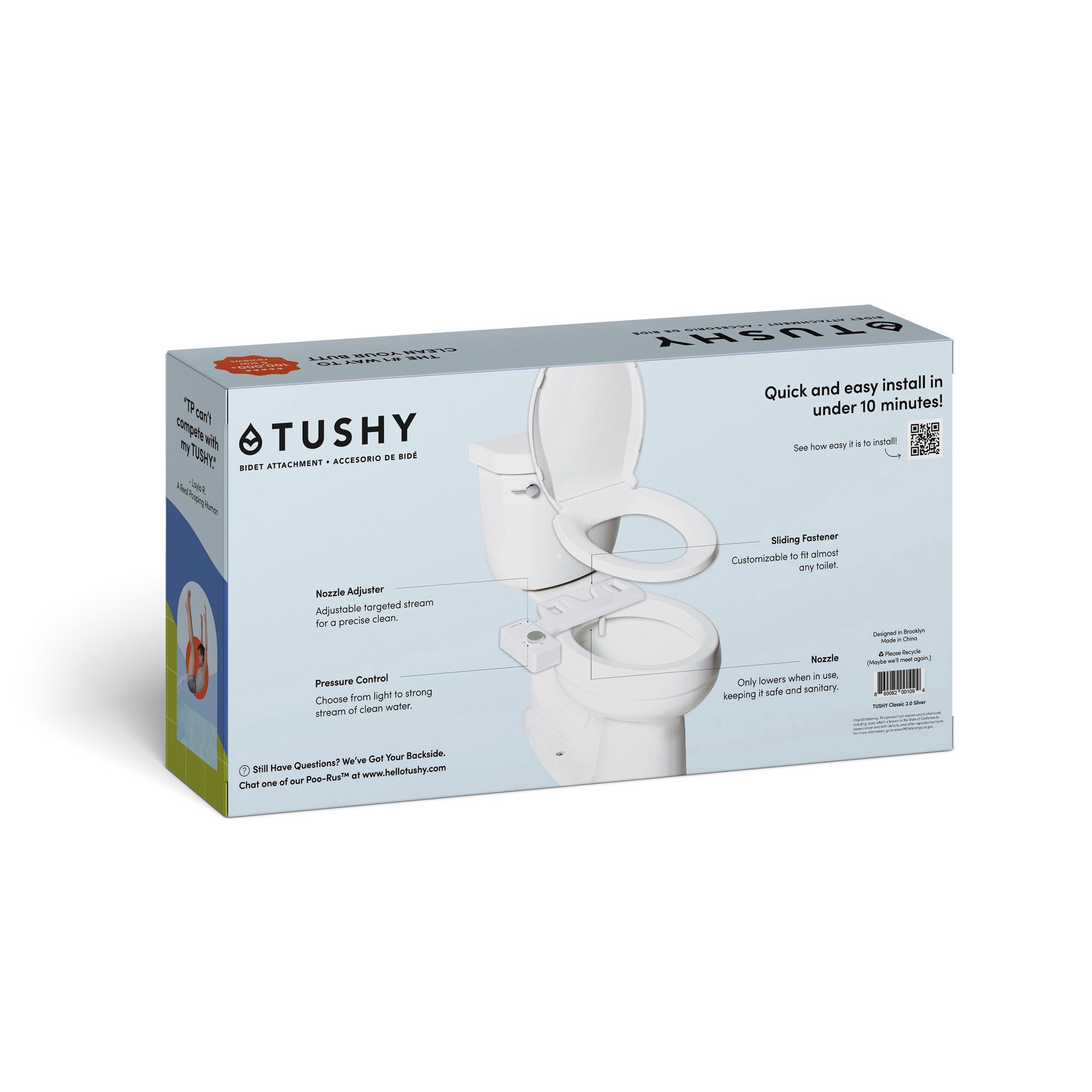 slide 2 of 4, Tushy 2-in-1 Non-Electric Bidet Attachment 1 Each, 1 ct