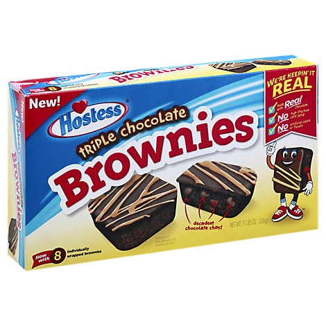 slide 1 of 1, Hostess Triple Chocolate Brownie Mulit-Pack, 11.85 oz