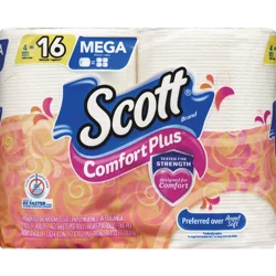 Scott ComfortPlus Toilet Paper - 4 Mega Rolls