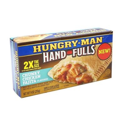 slide 1 of 4, Hungry-Man Hand Fulls 9 oz, 9 oz