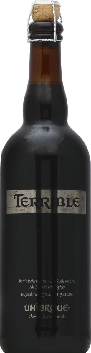 slide 3 of 4, Unibroue Terrible Dark Ale, 750 ml