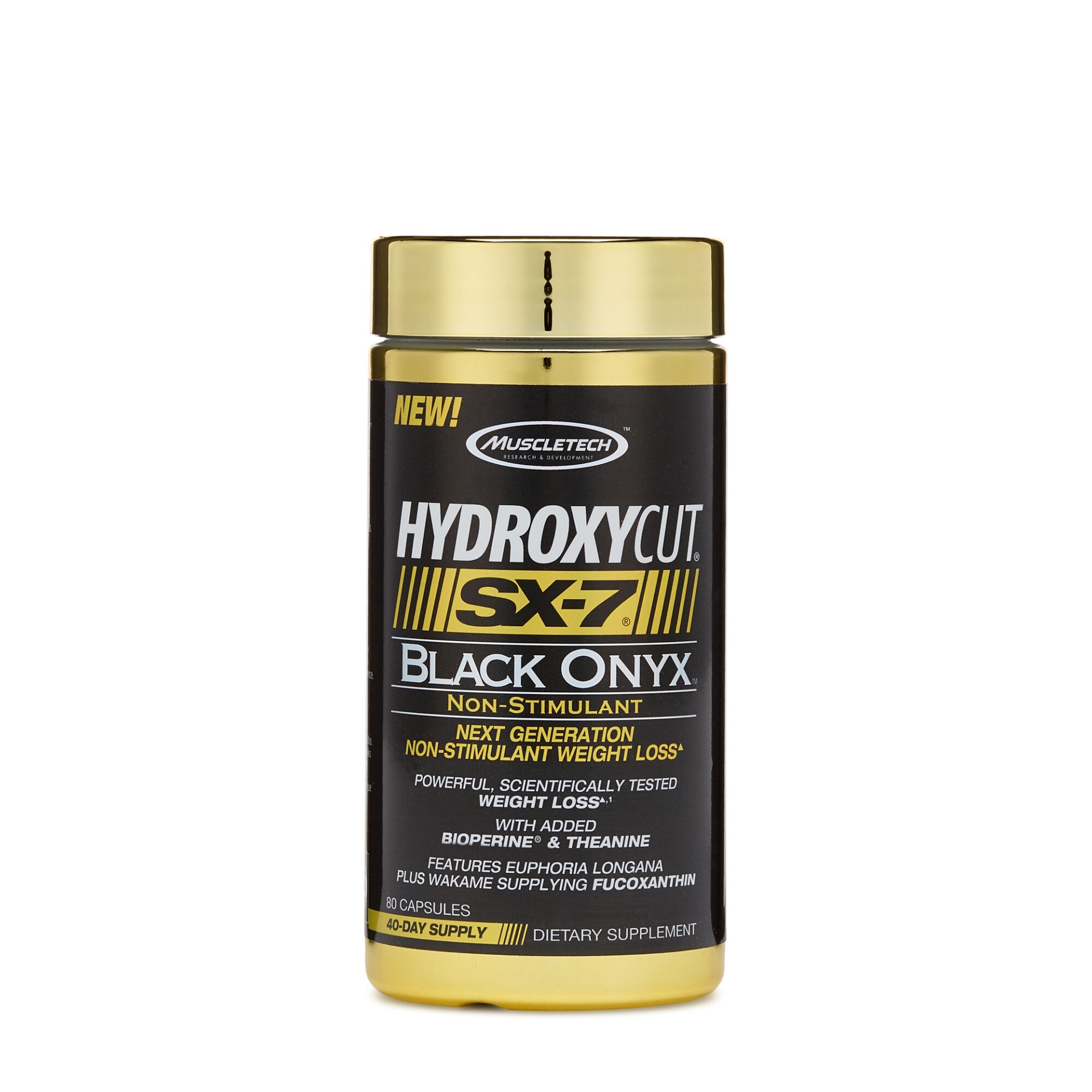 slide 1 of 1, MuscleTech Hydroxycut SX-7 Black Onyx Non-Stimulant, 80 ct