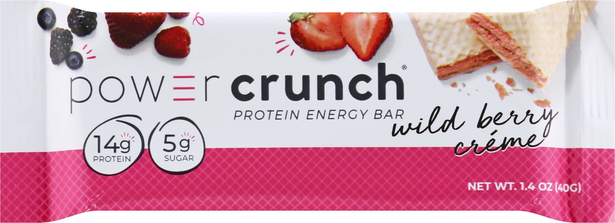 slide 7 of 12, Power Crunch Wild Berry Creme Protein Energy Bar 1.4 oz, 1.4 oz