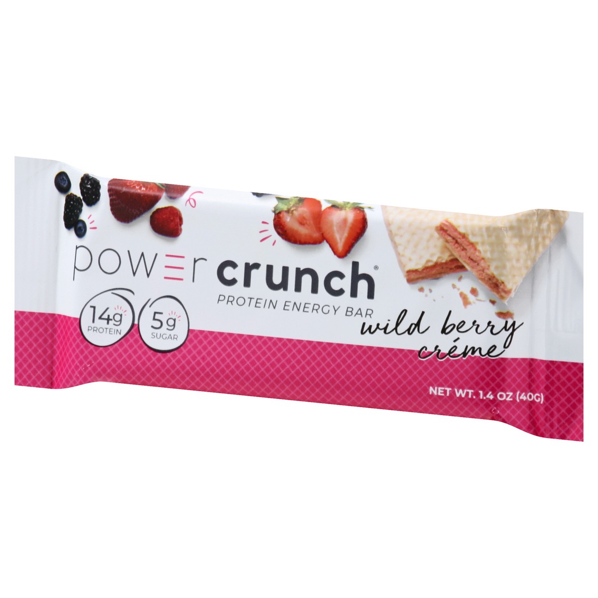 slide 4 of 12, Power Crunch Wild Berry Creme Protein Energy Bar 1.4 oz, 1.4 oz