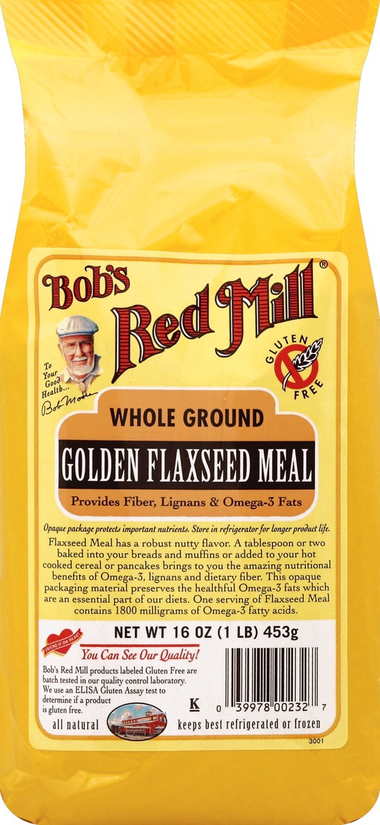 slide 5 of 5, Bob's Red Mill Flaxseed Meal Golden Gluten Free Organic, 16 oz