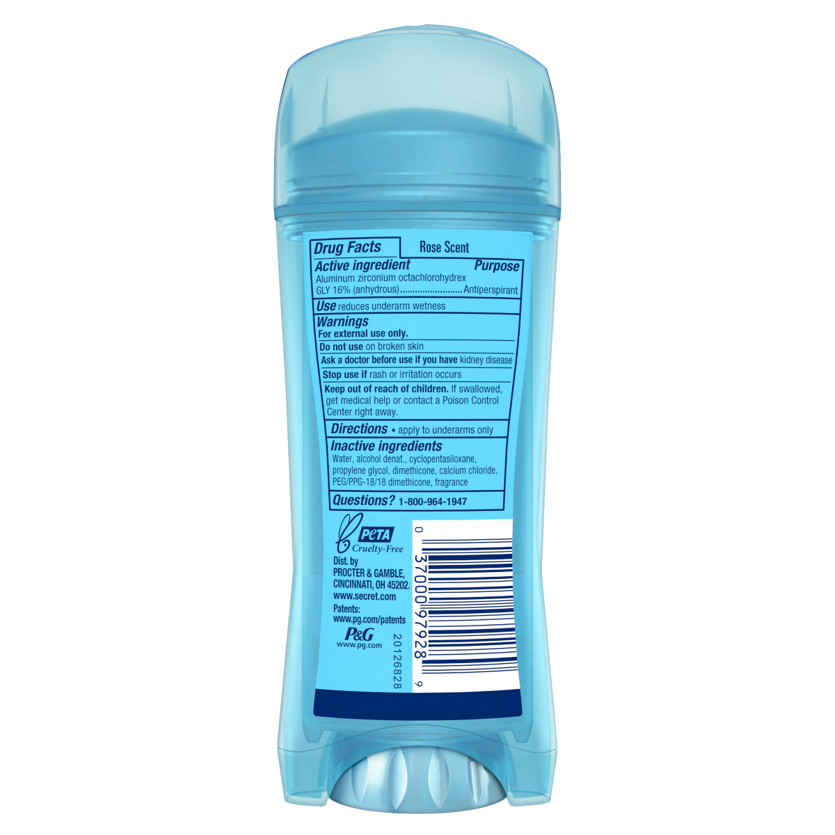 slide 2 of 29, Secret Fresh Clear Gel Antiperspirant and Deodorant for Women, Delicate Rose Scent, 3.4 oz, 3.4 oz